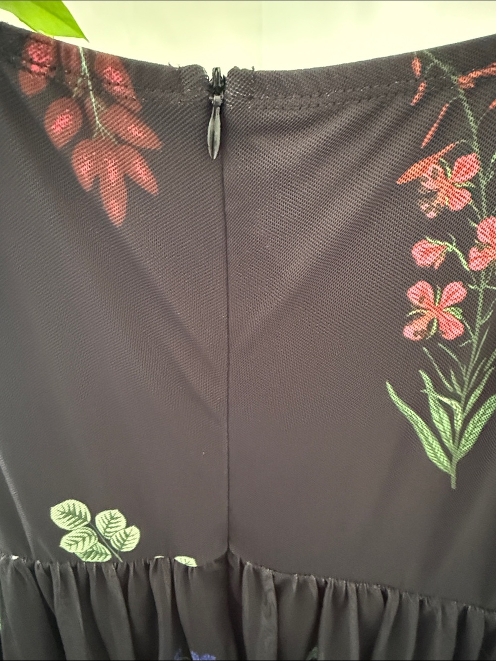 Cider Black Floral Fruit Midi Dress M Whimsigoth Dark Cottagecore Fairycore - Picture 7 of 10